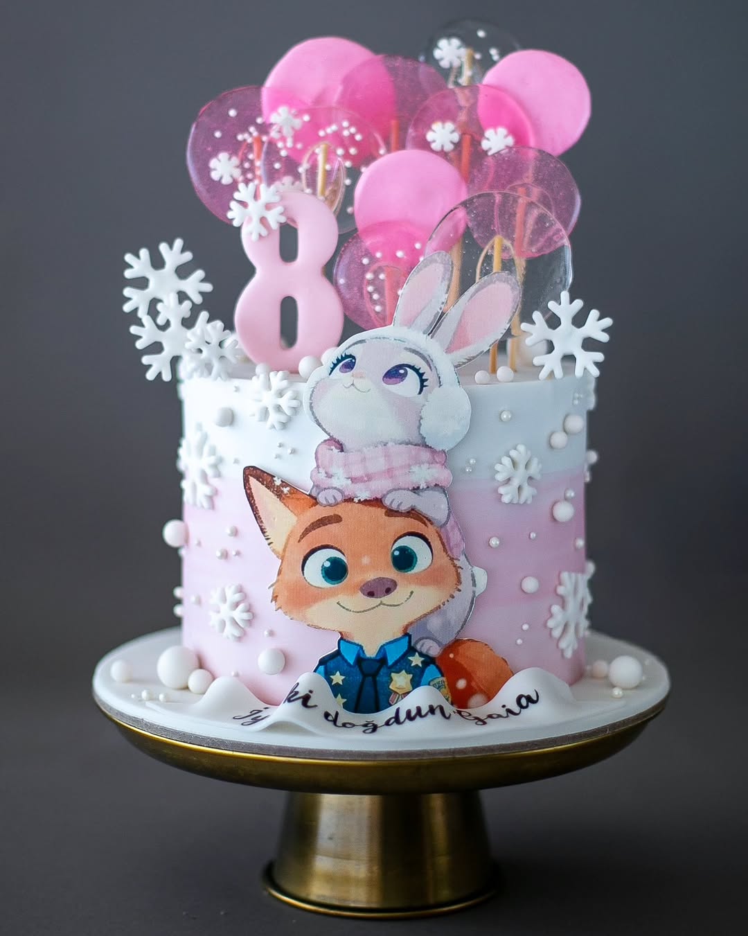 zootopia pasta – judy ve nick temalı kış pastası