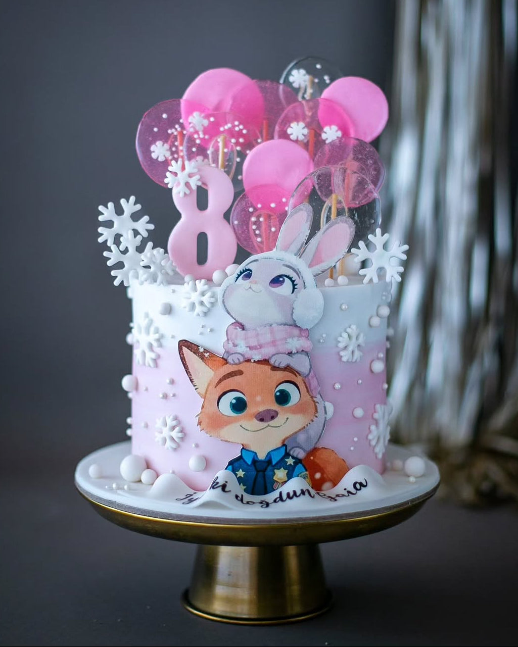 zootopia pasta – judy ve nick temalı kış pastası